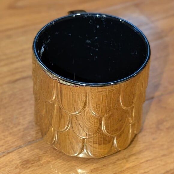 Starbucks 2019 Gold Ceramic Siren Scales Coffee Mug Cup - Picture 4 of 5